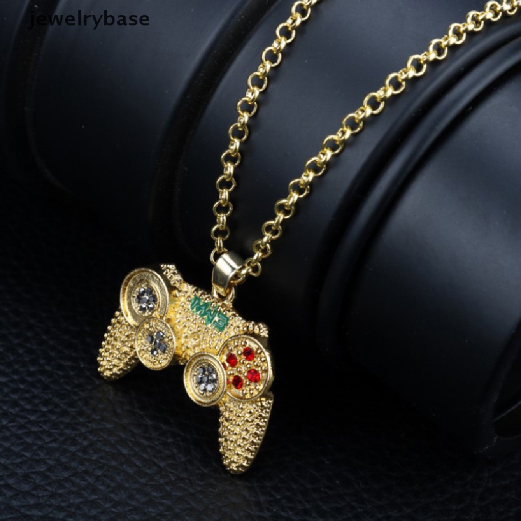 [jewelrybase] Gamepad Dengan Berlian Imitasi Kalung Untuk Wanita Pria Game Controller Liontin Choker Ch Jewellery Necklaces for Teen Girls Boutique