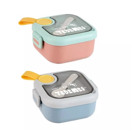 TOKO21--NEW!! KOTAK MAKAN FRIENDLY DINNERWARE LUNCHBOX  KODE 6773 SET FOR KIDS 750ML