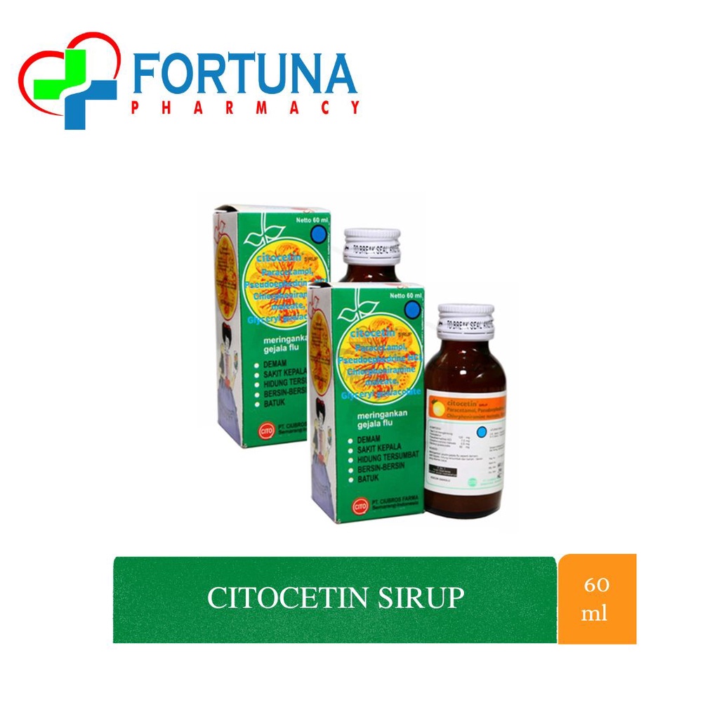 CITOCETIN SIRUP 60 ML OBAT BATUK & FLU ANAK