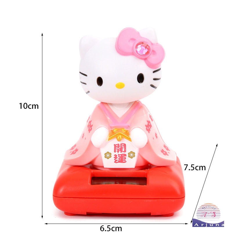 Pajangan Solar Goyang Dashboard Mobil Hello Kitty Kimono