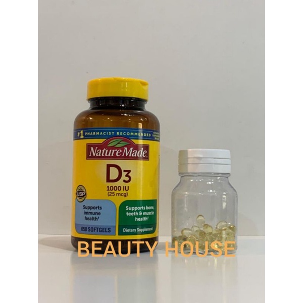 NATURE &quot;MADE&quot; VITAMIN D3 1000 IU (25 MCG) 650 SOFTGELS