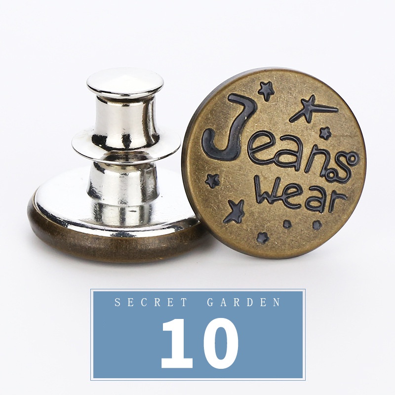 BIMBIM Kancing Jeans Dapat Dilepas / Kancing Pengecil Jeans Unisex Kancing Celana Copot Pasang