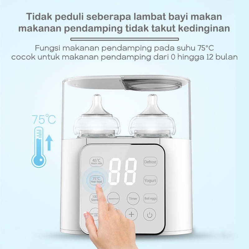 Penghangat Botol Bottle Warmer Baby Feeding Bottle Warmer Heater Bottle sterilizer BPA Alat Steril Botol Susu Bayi Penghangat Botol susu Alat Steril Botol (Memegang 2 botol susu)