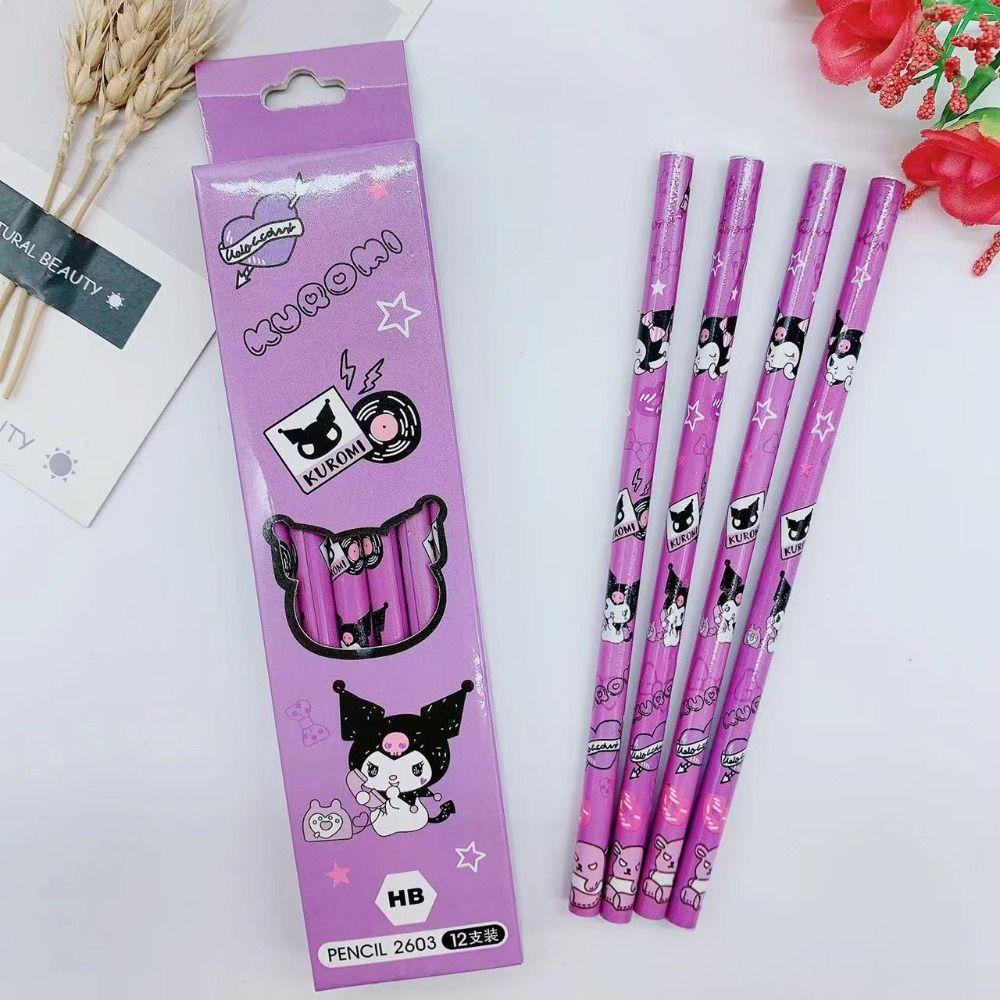 Agustinina Siswa HB Pensil Lucu Kartun Perlengkapan Seni Untuk Hadiah Anak My Melody Cinnamoroll Perlengkapan Kantor Sekolah