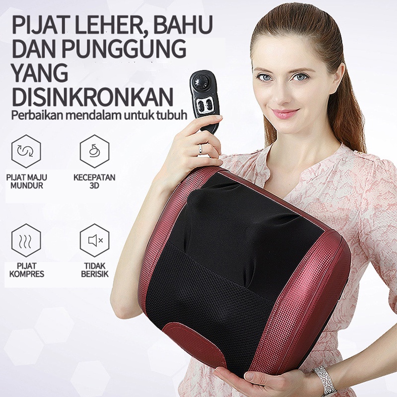 Chiropractic Punggung Pijat Meremas Leher Pijat Otomatis Di Rumah Listrik Pijat Bantal AM508