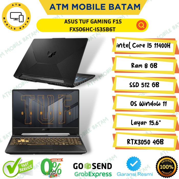 Laptop ASUS TUF GAMING F15 FX506HC - i5 11400 8GB 512GB