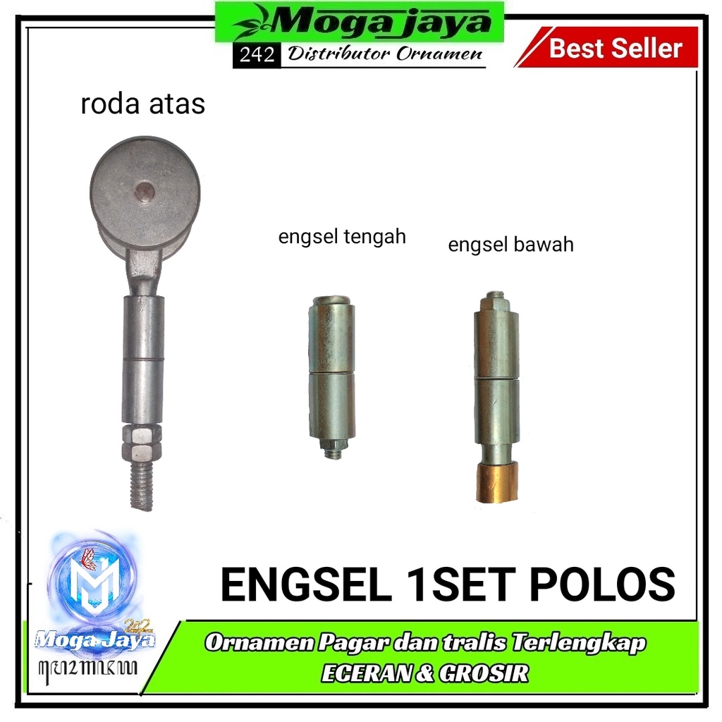 engsel pintu garasi 1 set lokal mirip handerson wina dexon