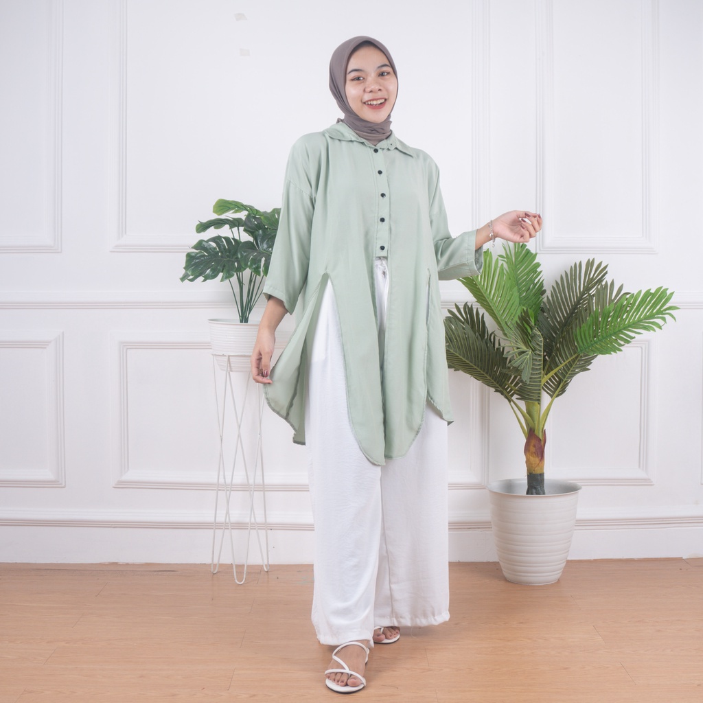 ZASKIYA - RIRA TUNIK KATUN RAYON ATASAN MUSLIM WANITA XXL / Atasan Wanita Muslim RAYON