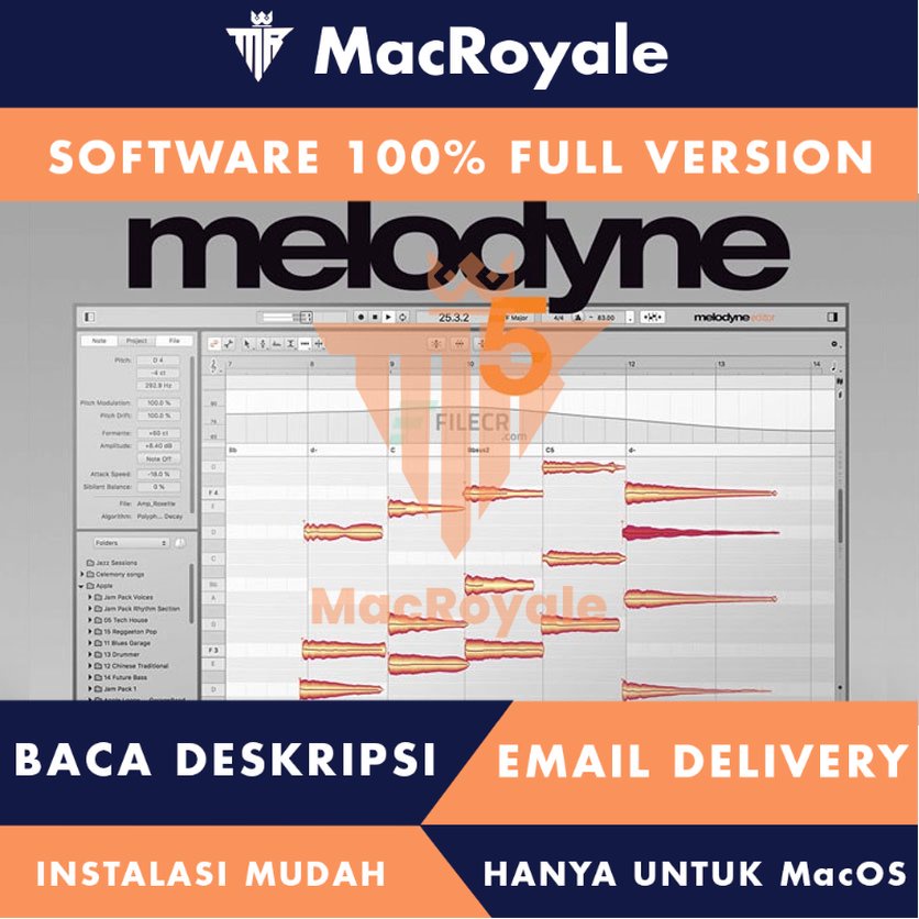 [MacOS] Celemony Melodyne 5 Studio Full Version Lifetime Full Garansi