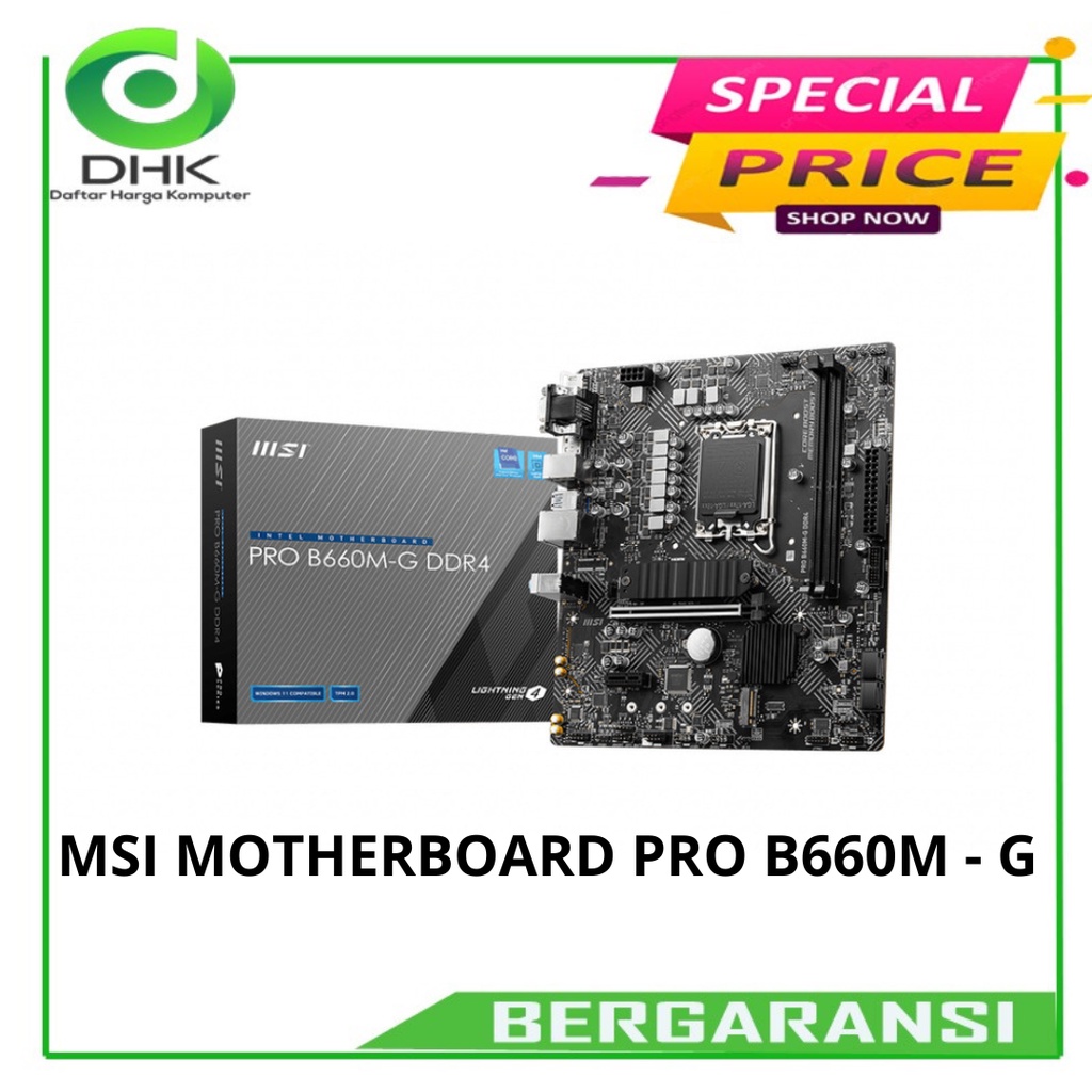 MSI MOTHERBOARD PRO B660M - G DDR4 LGA 1700 INTEL