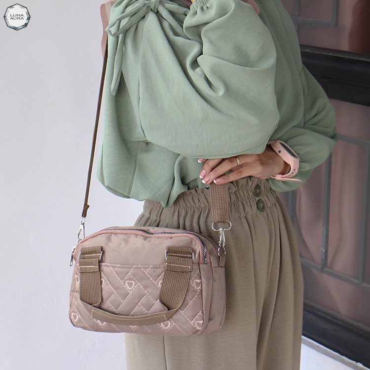 Luna Aura Tas Selempang Wanita Bellinda 4 Ruang Slingbag Wanita Simple &amp; Elegan Tas ootd Kekinian