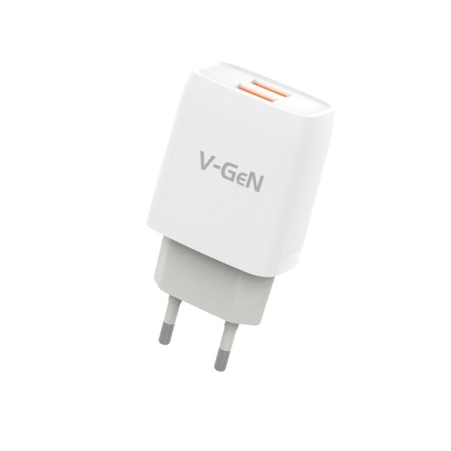 V-GeN Adaptor Travel Charger VTC2-20 - Vgen 2.4A 2 Port USB ORI