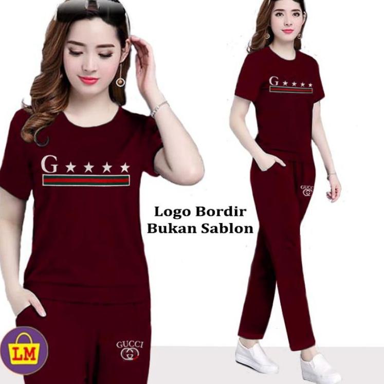 ✺ LM   Setelan Enjoy Baju Setelan Training Lengan Pendek Jumbo XXL ✱