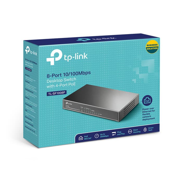 TP-Link TL-SF1008P 8-Port 10/100Mbps 4-Port PoE Desktop Switch with