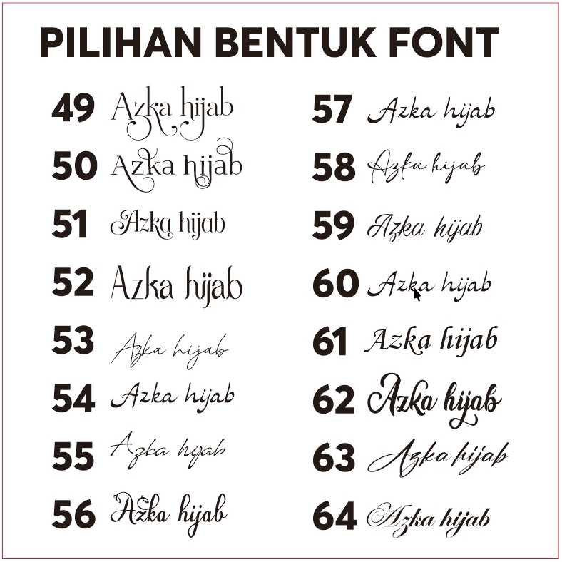 Label akrilik warna rebranding hijab baju kerudung
