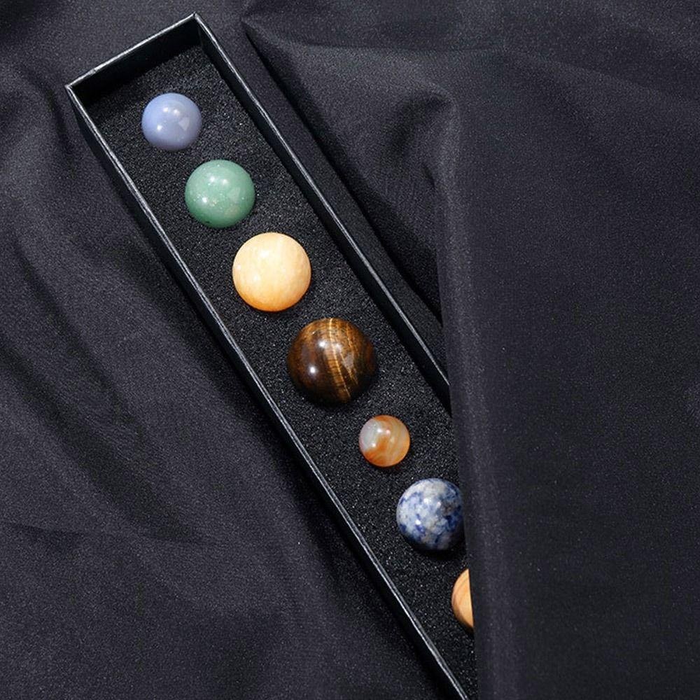 The Solar System Bola Kristal Kotak Hadiah Ulang Tahun Anak Mengeksplorasi Ruang Meja Ornamen Planet