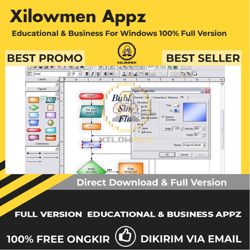 [Full Version] WizFlow Flowcharter Professional Pro Educational Business Lifetime Win OS