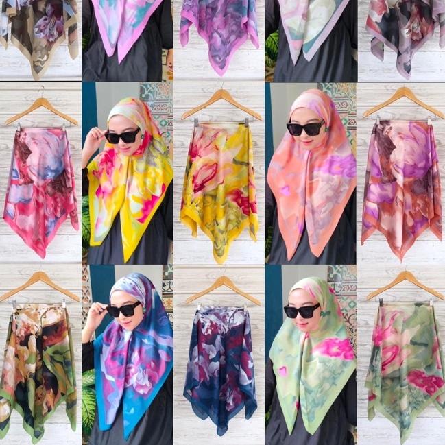 ➼ Jilbab Motif Bunga Denay/Deenai/Baniscop/DeenaiKW ♧