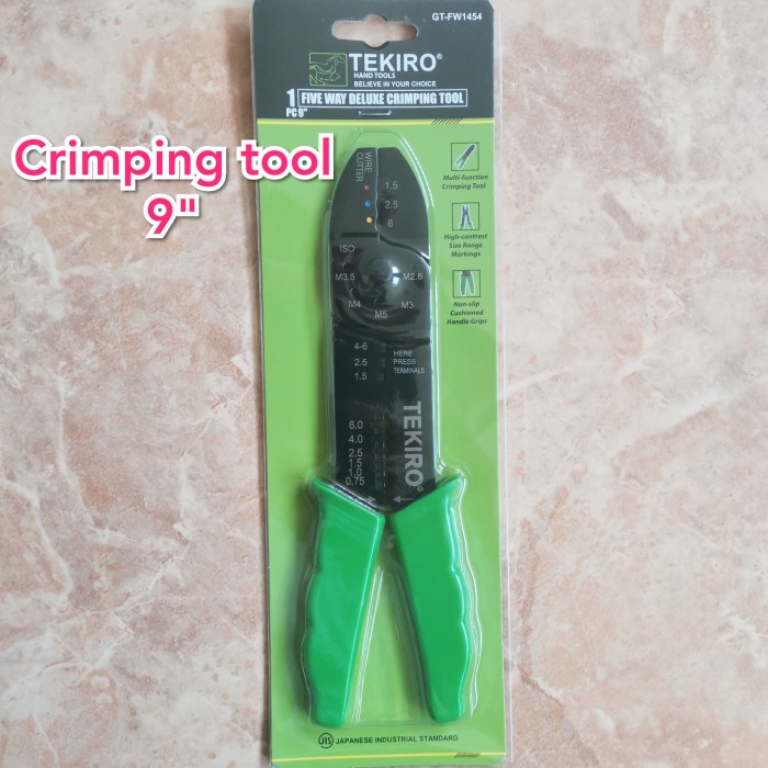 Tang Crimping Tool 9" Tekiro Tang Kupas Kabel Tekiro Skun Kabel Press
