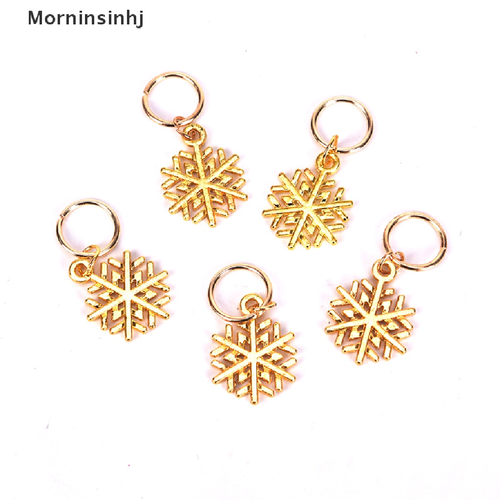 Mornin 80Pcs Dekorasi Liontin Gimbal Manik-Manik Manset Logam Cincin Rambut Klip id