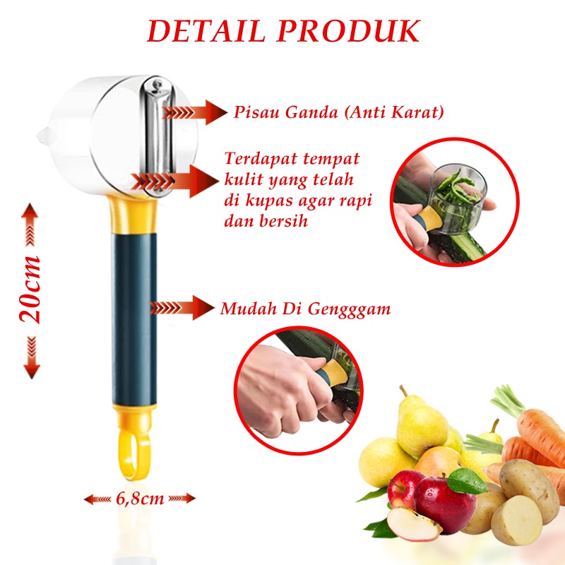 (COD)Pisau Pengupas Kulit Buah dan Sayur Vegetable Peeler Bahan Stainless Stell Multifungsi