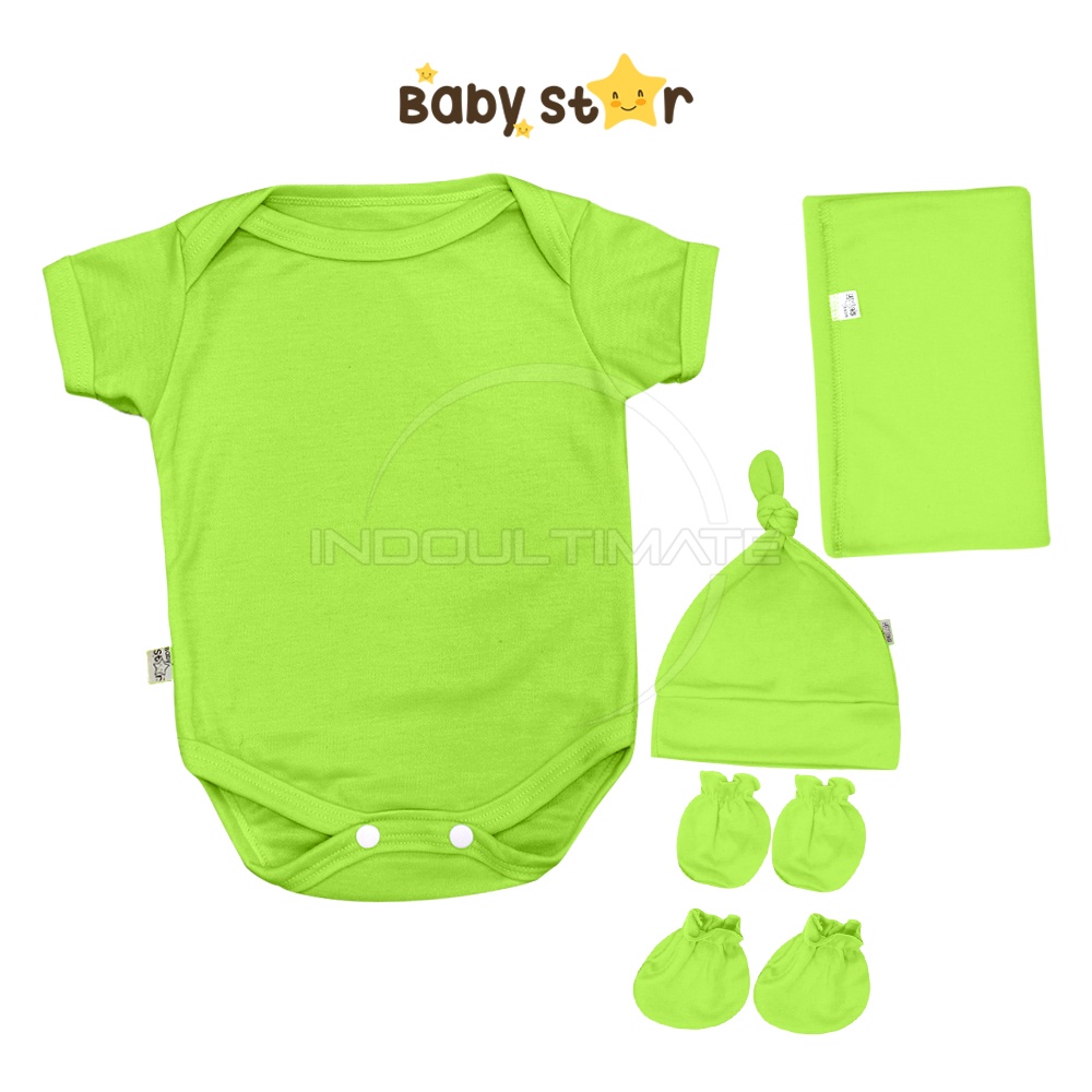 5in1 Paket Newborn BABY STAR Paket Baju Bayi Baru Lahir Paket Bedong Paket Newborn Lengkap Sarung Tangan + Sarung Kaki  BCS-2296JT Paket Set Bayi Laki laki Perempuan Paket Hemat Paket Lengkap Murah Perlengkapan Bayi Baru Lahir