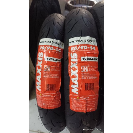 sepasang new ban tubles maxxis victra s98 st 70/90-14 &amp; 80/90-14, produk dijamin asli ori !!! free pentil !!!