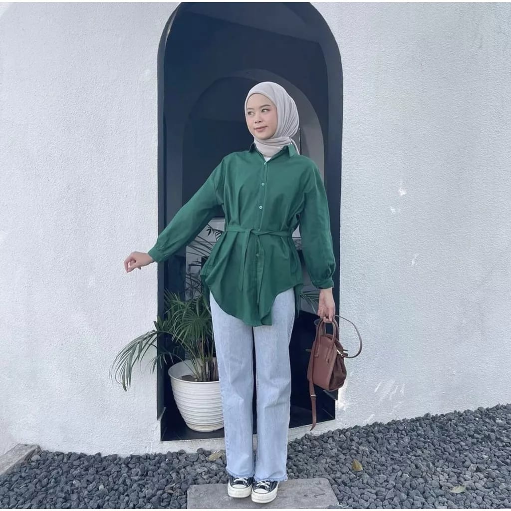 BEFAST - ZEC OOTD WANITA BLOUSE JULS / Purry CRINCLE Blouse / Pakaian Wanita Casual / Blouse Polos Formal / Outfit Wanita Hijab Daily / Blouse Lengan Panjang Terbaru / Fashion Wanita Kerja Terlaris / Blouse Kekinian Remaja ABG