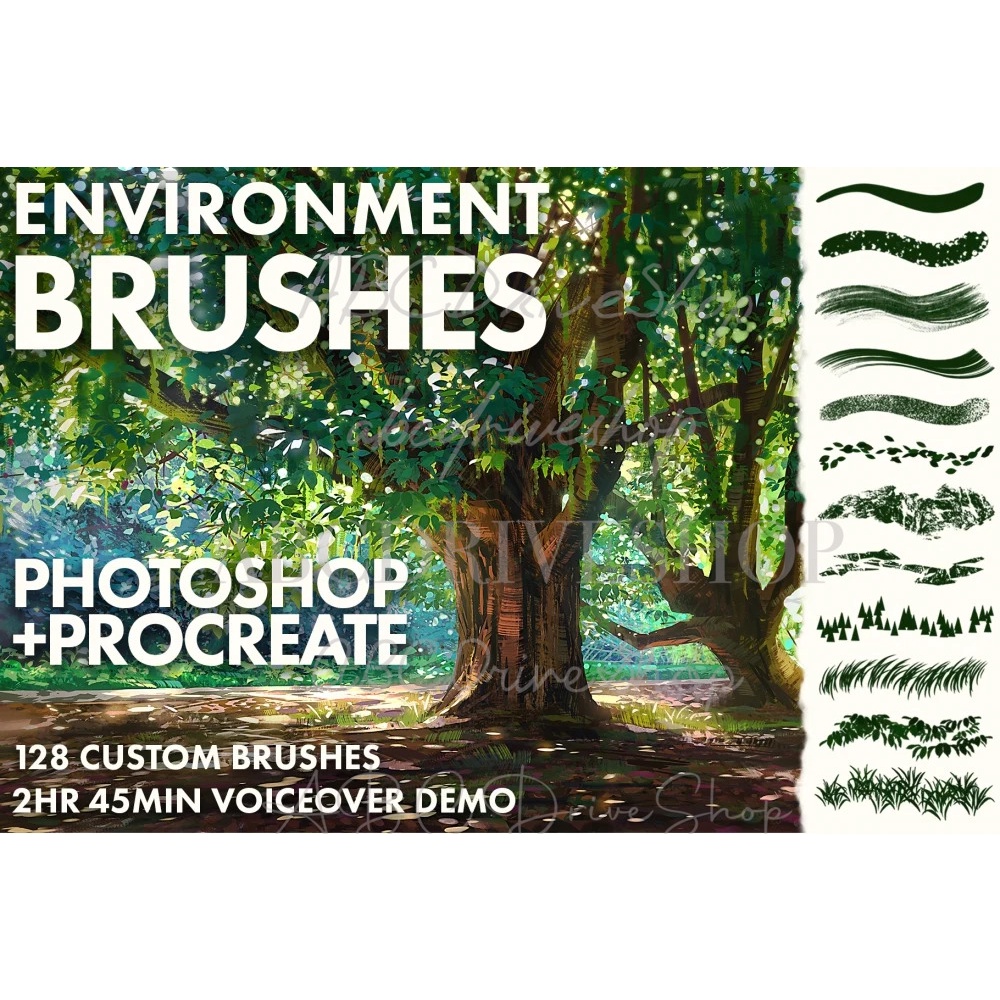 Procreate Brush - Quick Environment Brushes for Procreate