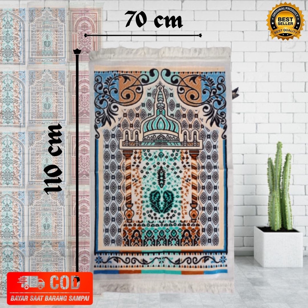 Sajadah Turkey Turki Ukuran Dewasa 70x110 cm Bahan Beludru Peralatan Sholat/SAJADAH AL SHADAT MIX MURAH