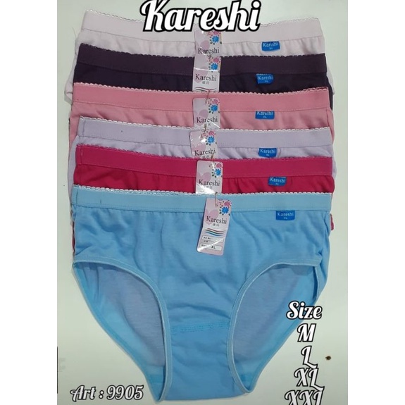 12 pcs/ Kareshi_Star/Grosir Celana Dalam Wanita Lusinan/Kareshi 9128 TOKO KEANULOVA