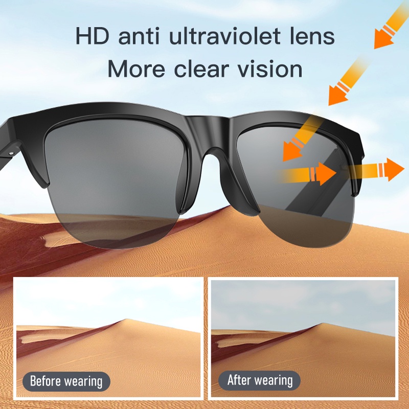 【COD】Jovitech Smart Glasses Wireless Bluetooth Earphone Sunglasses Bluetooth MP3 Sunglasses - T76