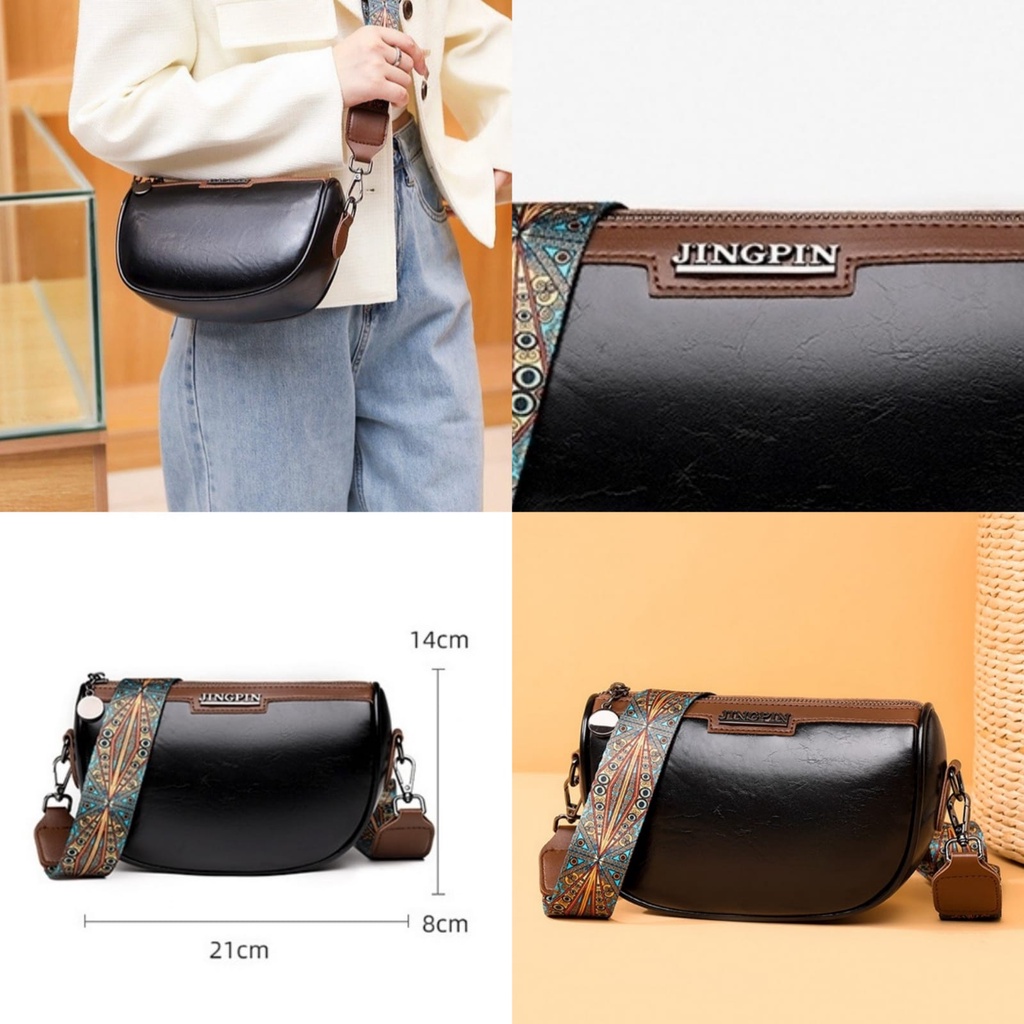 TAS SELEMPANG WANITA PREMIUM JINGPIN SLING BAG IMPORT CEWEK MURAH KULIT HITAM MABIE KOREA REMAJA TA731B5 KEKINIAN SIMPLE KECIL LUCU BRANDED BATAM SHOULDER BAHU