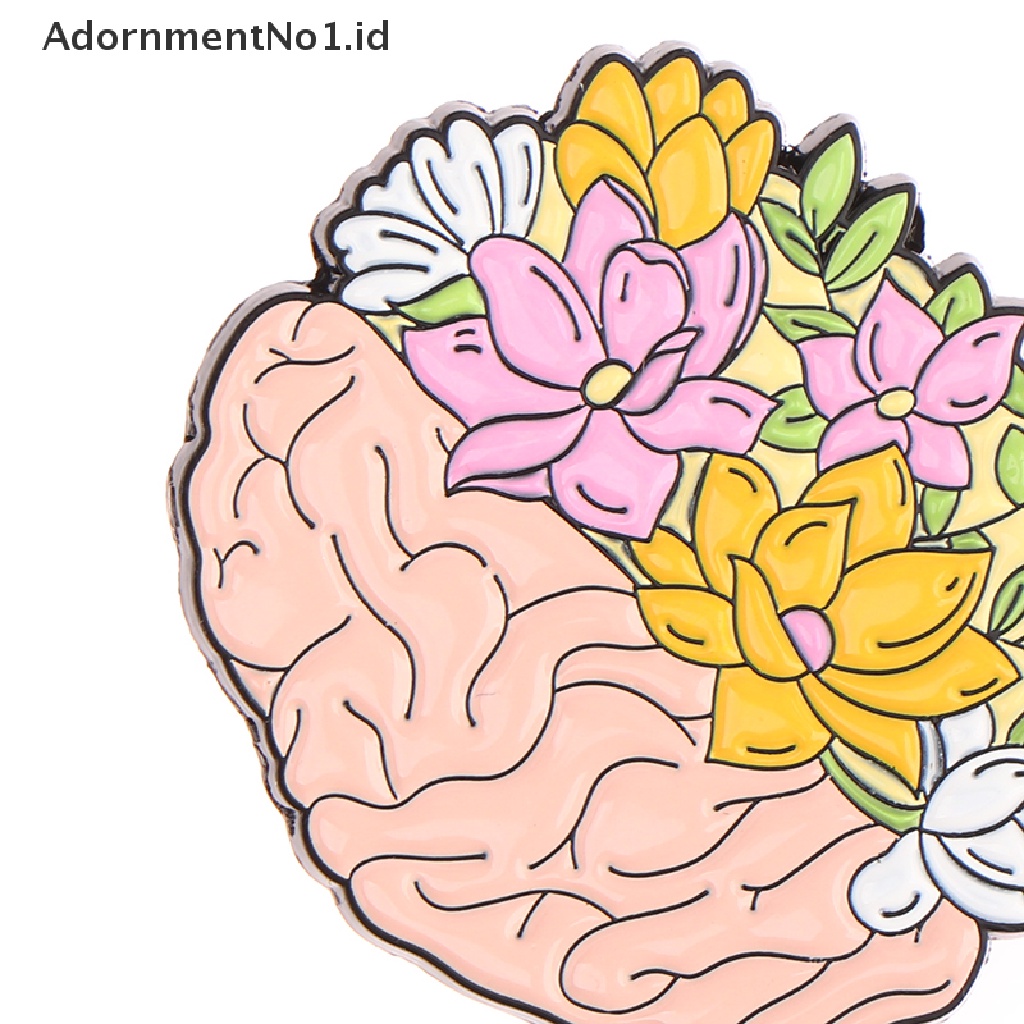 [AdornmentNo1] Pin Enamel Organ Bunga Otak Usus Paru Perut Bros Kerah Lencana [ID]