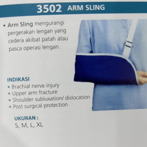 Arm sling Penyangga Patah Tulang Penopang Gendongan Cidera Lengan Bahu Horgi 3502