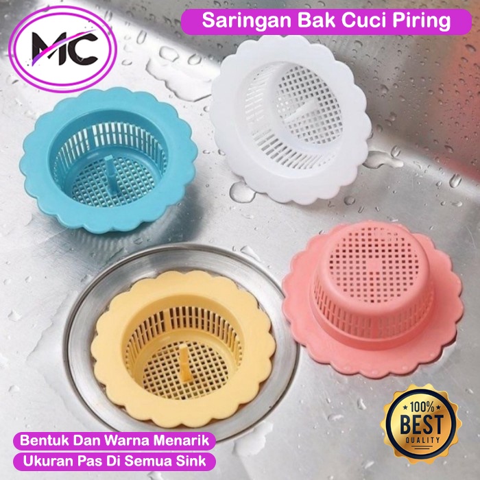 Saringan Wastafel Cuci Piring Penyaring Sink Afur Plastik PVC Saringan Sampah Bak Cuci Piring