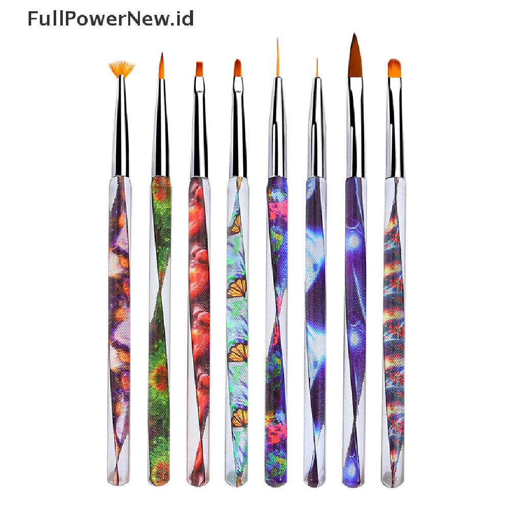 Power 1Pc Paku Ukir Gambar Kuas Garis Kuku UV Gel Brush Pen DIY Art Tool ID