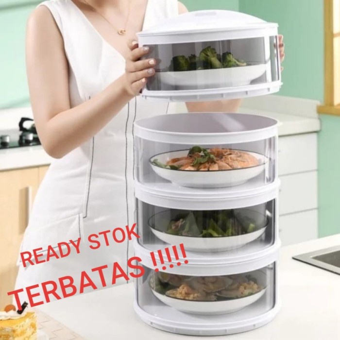 Rak Makanan 3 4 5 Susun Tudung Saji Susun Food Cover Tahan Panas Box