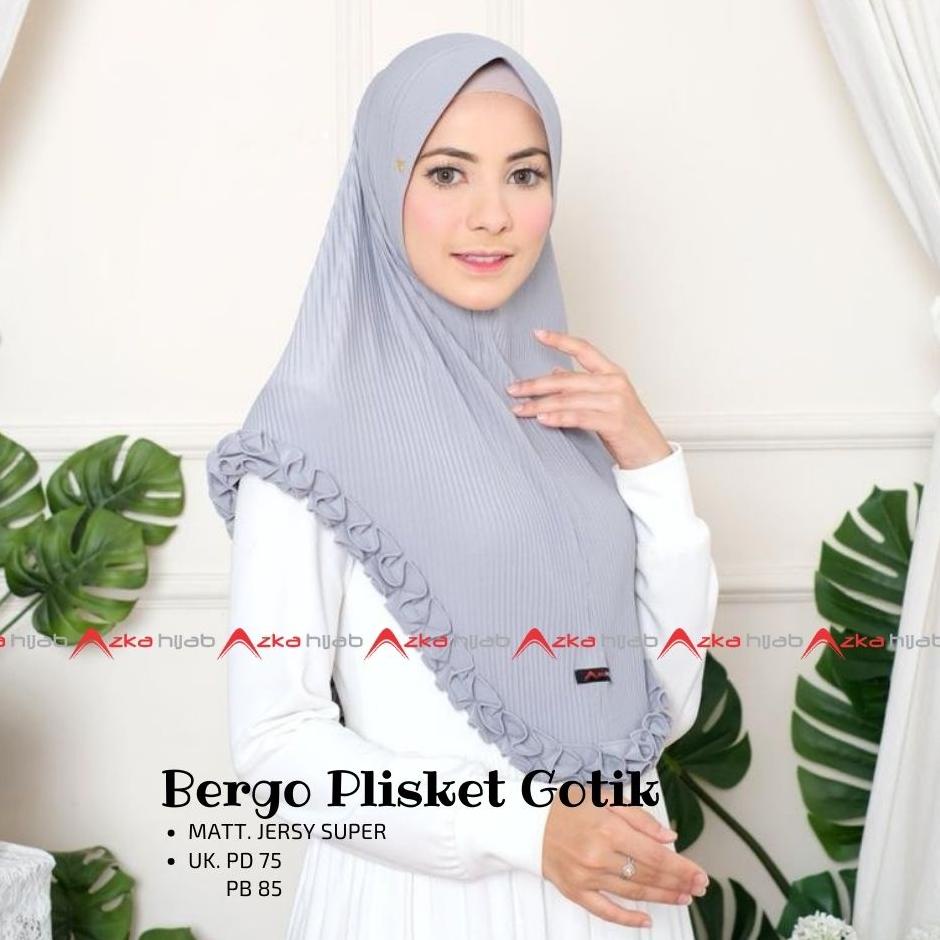 Bisa Cod JILBAB INSTAN PLISKET REMPEL/HIJAB JERSEY/BERGO PLISKET GOTIK Terlaris 