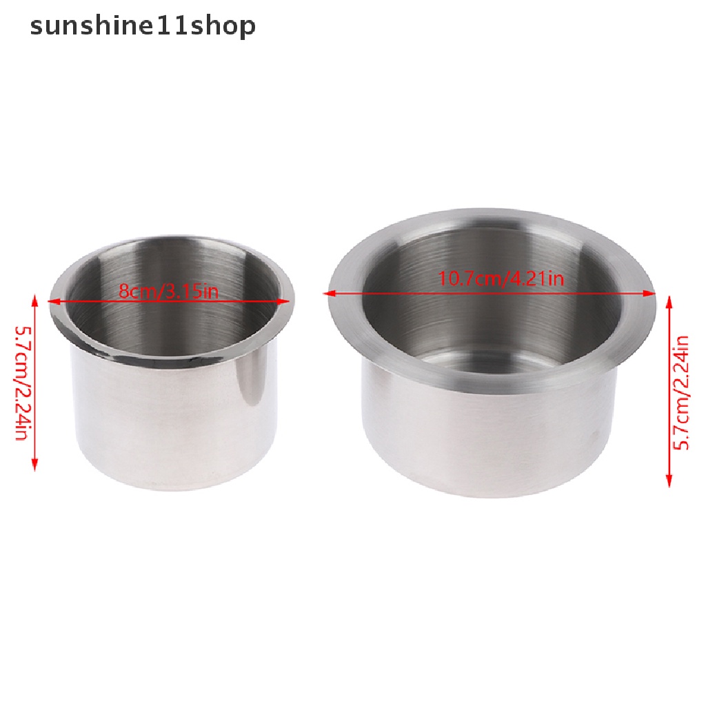 Sho Car Cup Holder Drink Cup Holder Recessed Stainless Steel Tempat Gelas Minuman Kaleng N