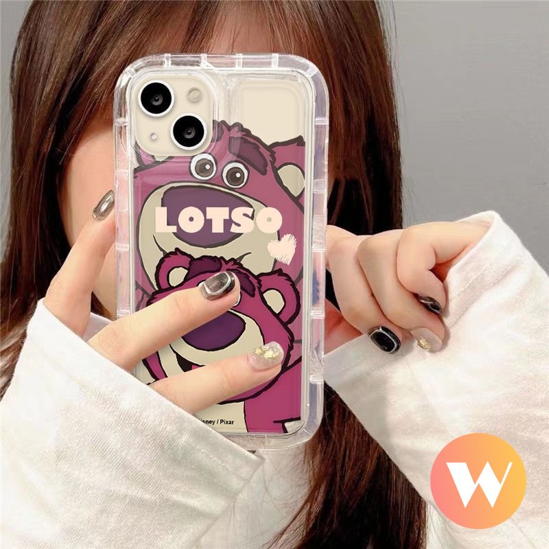 Case Beruang Strawberry Lucu Realme C33 C35 C25Y C20A C25s C25 C15 C3 C11 C20 C12 C21Y Realme 5 6i 5s 5i Narzo 20 30A Kartun Manyo Pasangan Shockproof Airbag Soft Tpu Clear Cover