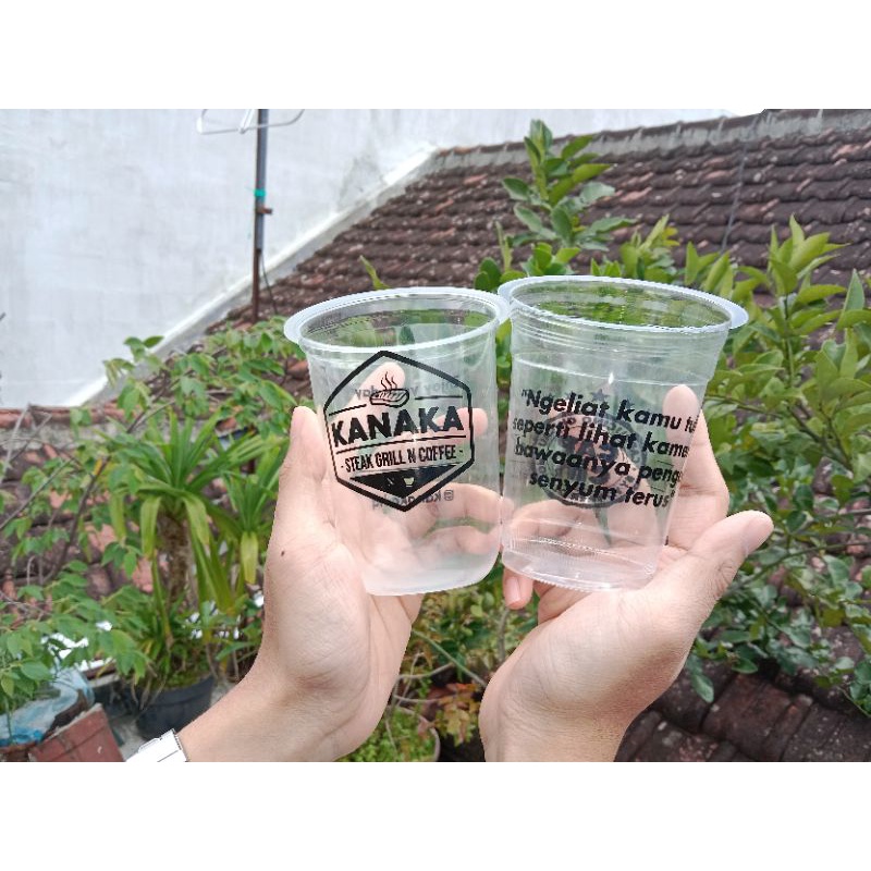 cup plastik + sablon