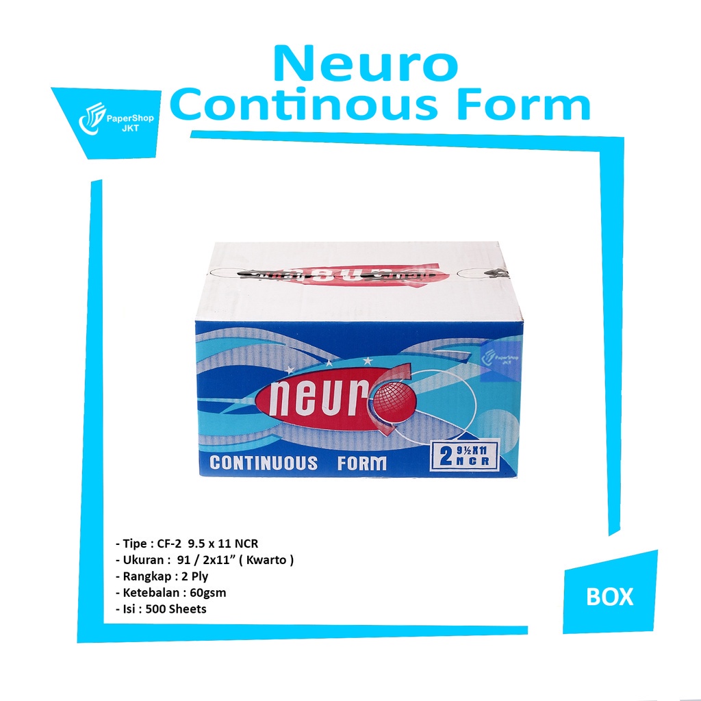 

NEURO - Continous Form 2 Ply 9 1/2 x 11 ( K2 Neuro ) NCR - Box