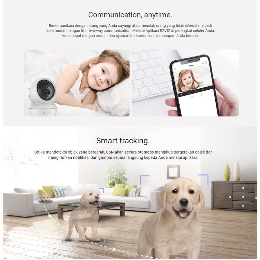 Ezviz C6N Smart Wifi Pan Tilt Camera 1080p Garansi Resmi