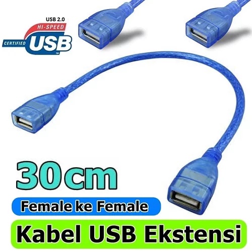 SAMZHE Kabel USB Extension Female to Female Adapter 30 cm - A13