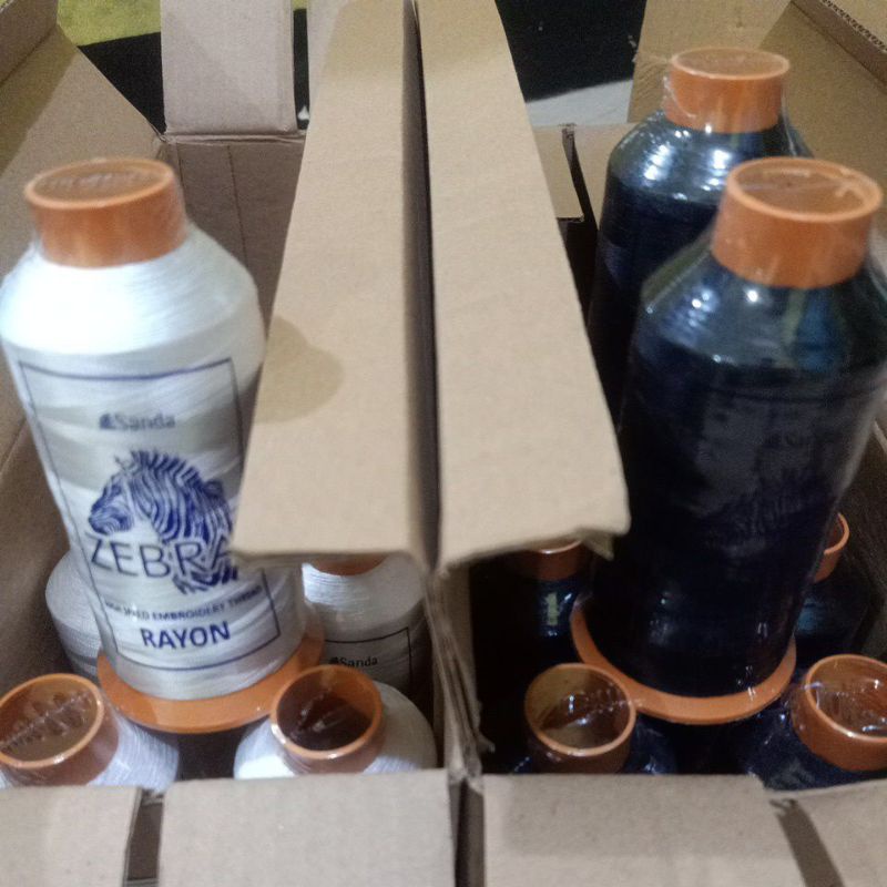 Benang bordir ZEBRA RAYON mengkilap