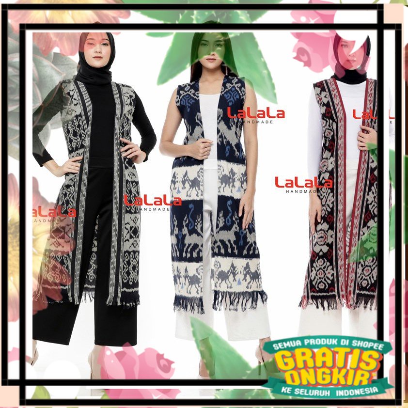 Baju Atasan Outer Cardigan Tenun Etnik Motif Toraja Papua Kalimantan Sumba Lombok Bali Best Quality 