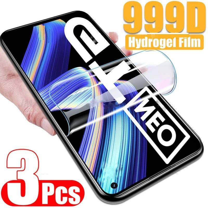 3pcs Film Pelindung Untuk OPPO Realme 9 8 Pro Plus 9i 8i GT Master Hydrogel Film Untuk OPPO Realme GT 2 Pro Neo 2 2T Pelindung Layar