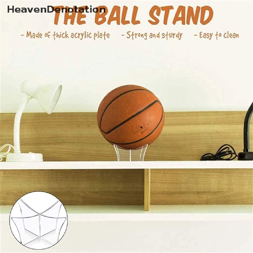 [HeavenDenotation] New Akrilik Display Stand Bowling Rugby Basket Sepak Bola Holder HDV