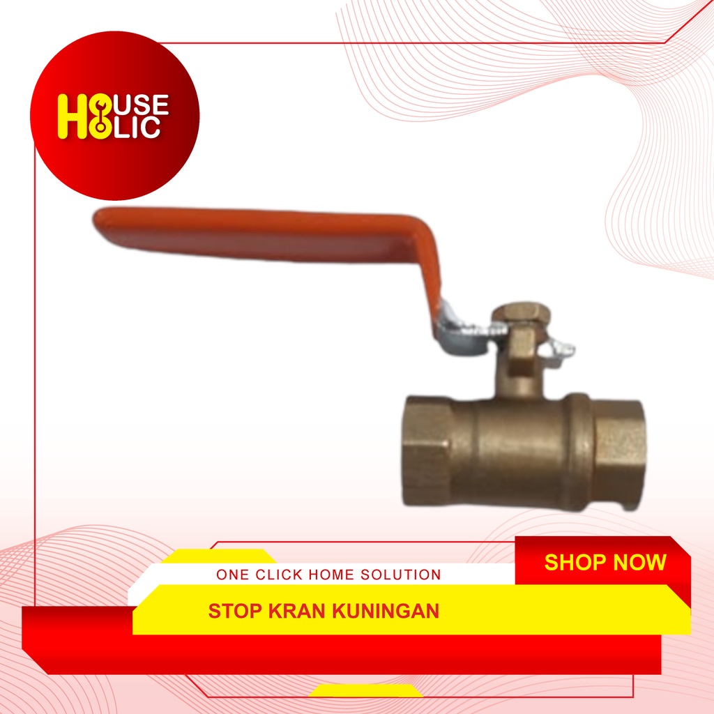 Ball Valve Kuningan / Ballvalve Stop Keran Kran Air Brass